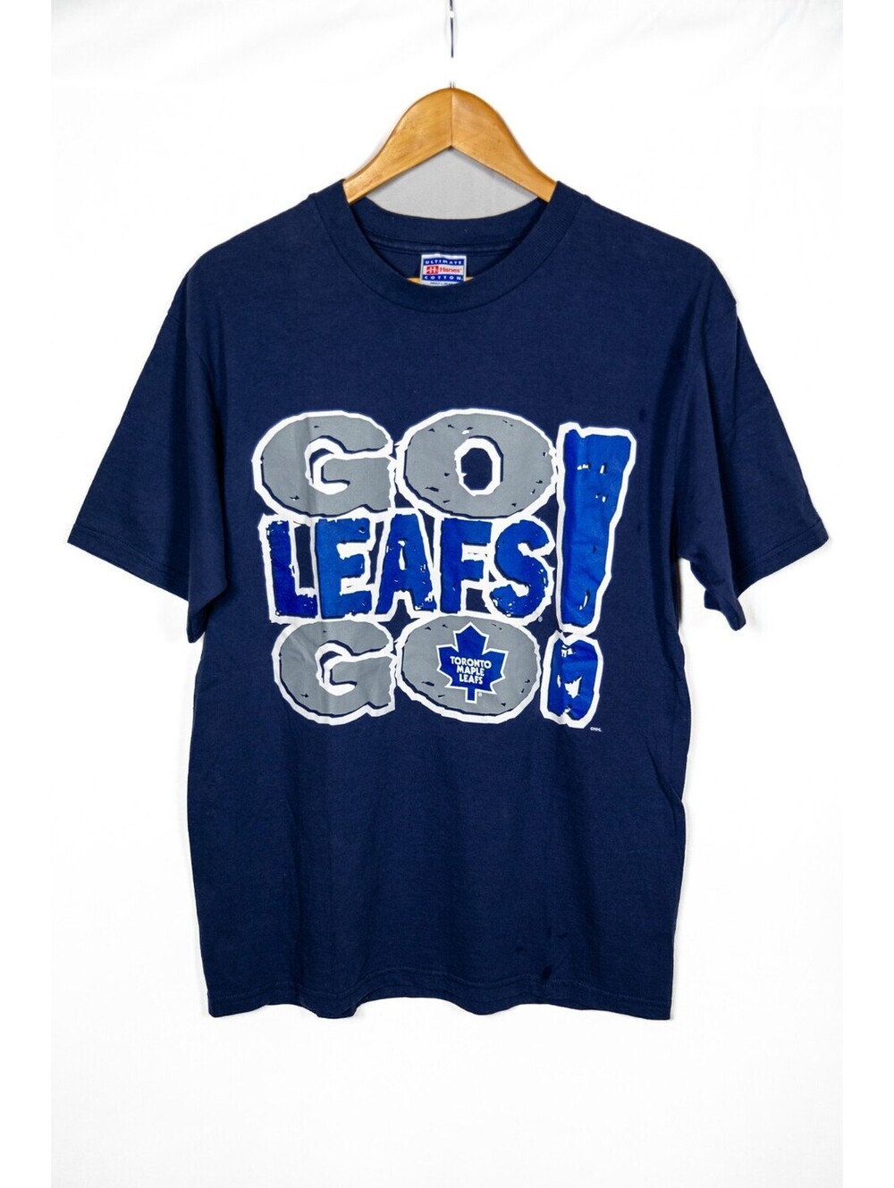 Go Leafs Go Graphic T-Shirt / Toronto Maple Leafs Vintage 90s - Men's L
